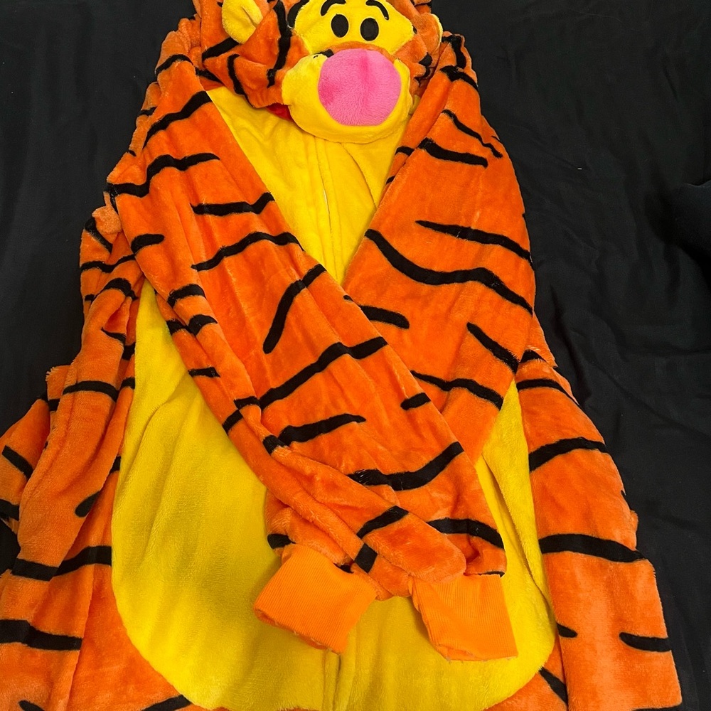 Tigger Plush Hooded Onesie - Orange & Yellow